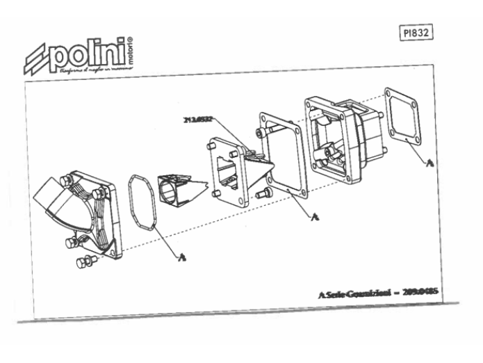 Membran Ansaugstützen Polini 65ccm EVO 19 / 21mm Big Valve
